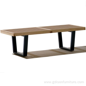 Platform Bench in Natural Wood color